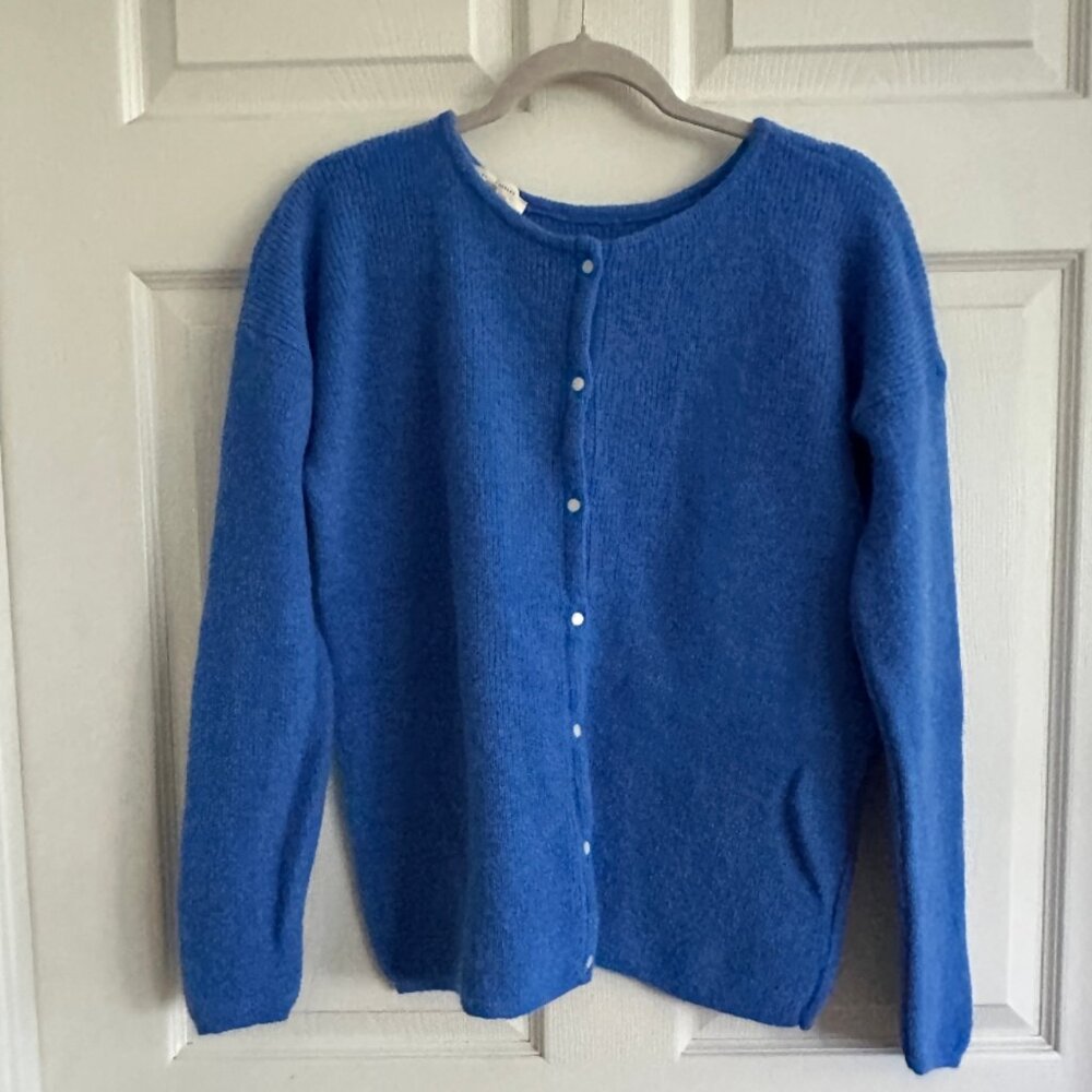 Sezane Gaspard Cardigan Azure Blue Sz L